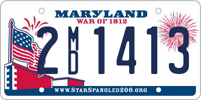 MD license plate 2MD1413