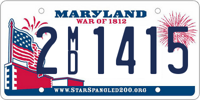 MD license plate 2MD1415