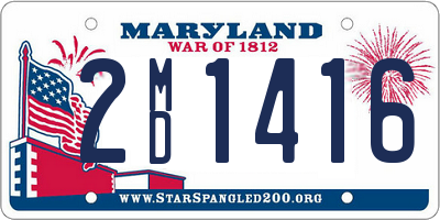 MD license plate 2MD1416