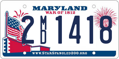 MD license plate 2MD1418