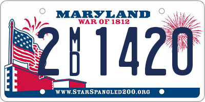 MD license plate 2MD1420