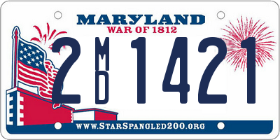 MD license plate 2MD1421