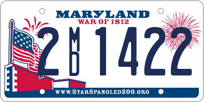 MD license plate 2MD1422