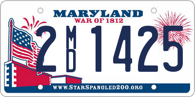 MD license plate 2MD1425