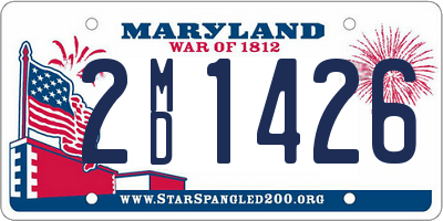 MD license plate 2MD1426