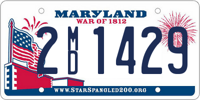 MD license plate 2MD1429