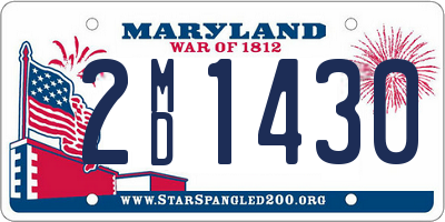 MD license plate 2MD1430