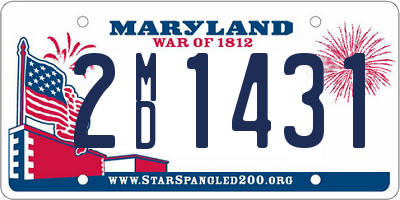 MD license plate 2MD1431