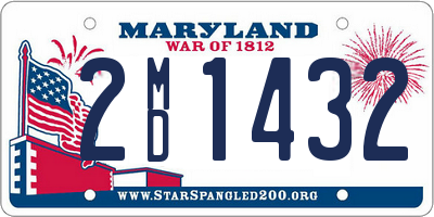 MD license plate 2MD1432