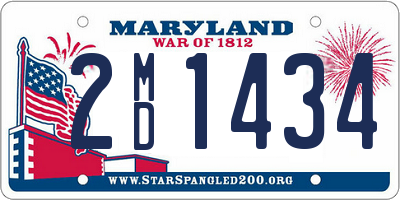 MD license plate 2MD1434