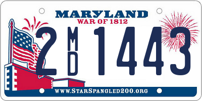 MD license plate 2MD1443