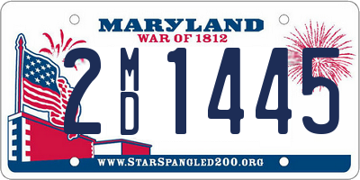 MD license plate 2MD1445