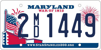 MD license plate 2MD1449