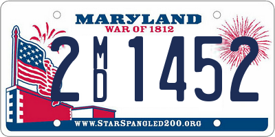 MD license plate 2MD1452