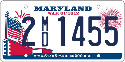 MD license plate 2MD1455