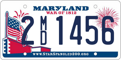 MD license plate 2MD1456