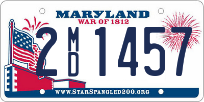 MD license plate 2MD1457