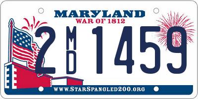 MD license plate 2MD1459