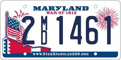 MD license plate 2MD1461