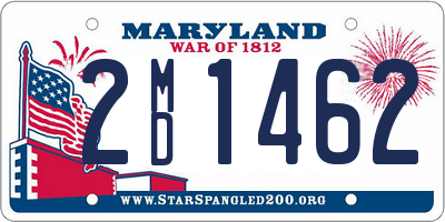 MD license plate 2MD1462