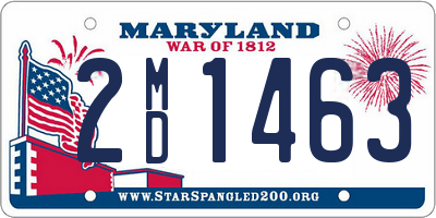 MD license plate 2MD1463