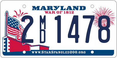 MD license plate 2MD1478