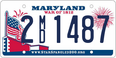 MD license plate 2MD1487