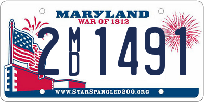 MD license plate 2MD1491