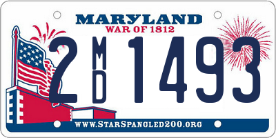 MD license plate 2MD1493