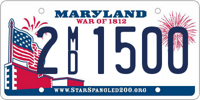 MD license plate 2MD1500