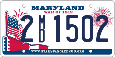 MD license plate 2MD1502