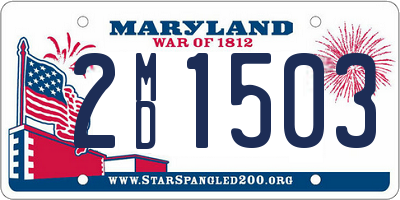 MD license plate 2MD1503