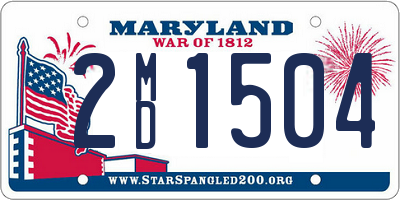 MD license plate 2MD1504