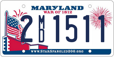 MD license plate 2MD1511