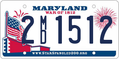 MD license plate 2MD1512