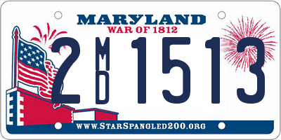 MD license plate 2MD1513