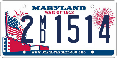 MD license plate 2MD1514