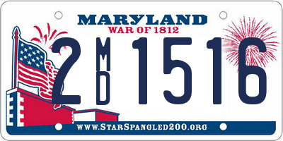 MD license plate 2MD1516