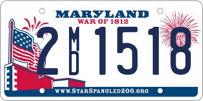 MD license plate 2MD1518