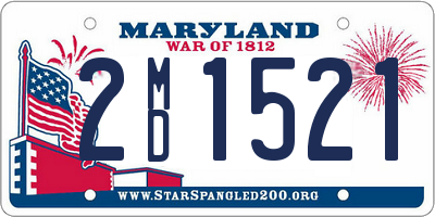 MD license plate 2MD1521