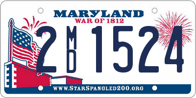 MD license plate 2MD1524