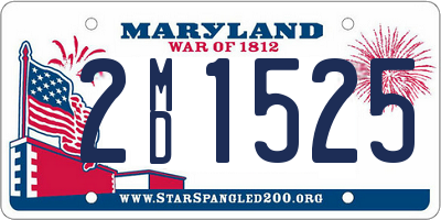 MD license plate 2MD1525