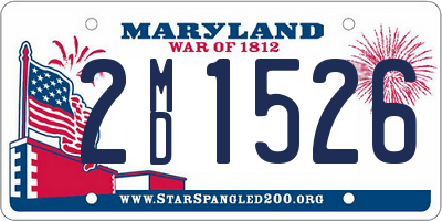 MD license plate 2MD1526