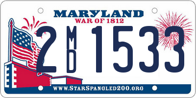 MD license plate 2MD1533