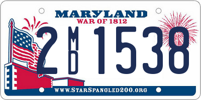 MD license plate 2MD1538