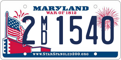 MD license plate 2MD1540