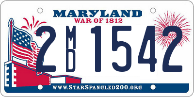 MD license plate 2MD1542