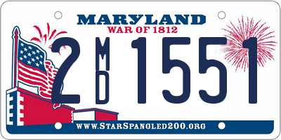 MD license plate 2MD1551