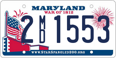 MD license plate 2MD1553