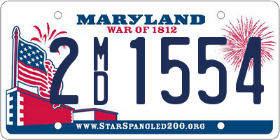 MD license plate 2MD1554